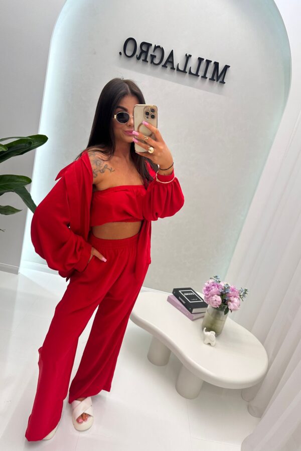 Komplet Molly 3-częściowy/ koralowy