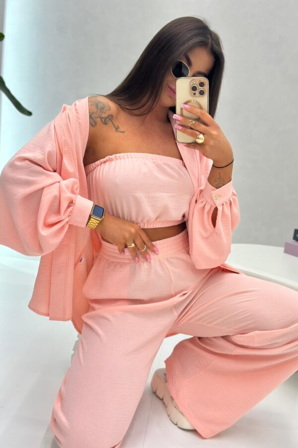 Komplet Molly 3-częściowy/ łososiowy