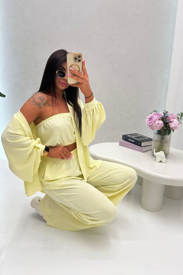 Komplet Molly 3-częściowy/ cytrynowy