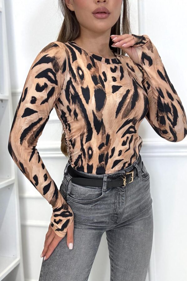 Bluzka Butter Print / camel