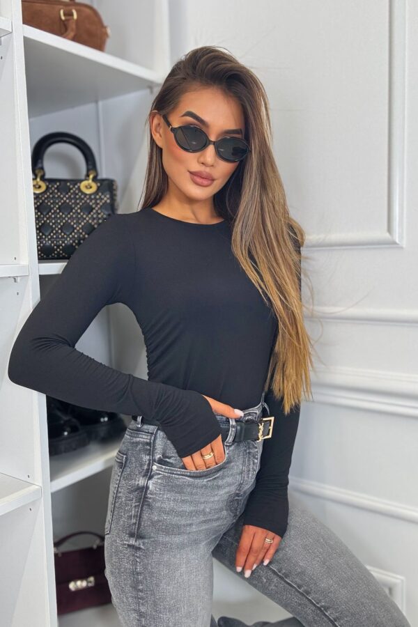 Bluzka Butter gładka / czarna