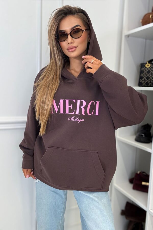Bluza Merci / czekoladowa
