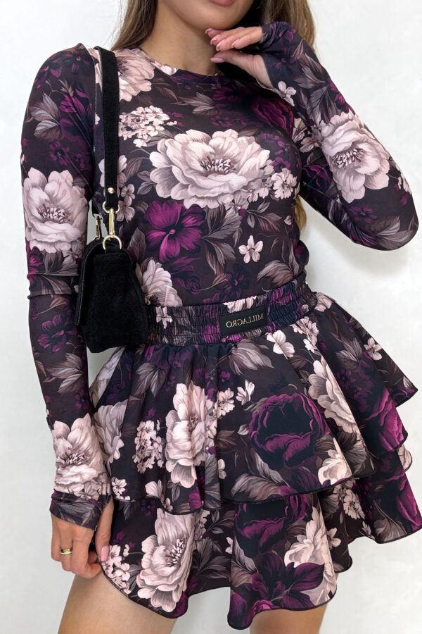 Spódnico spodenki Frill print/ fioletowe