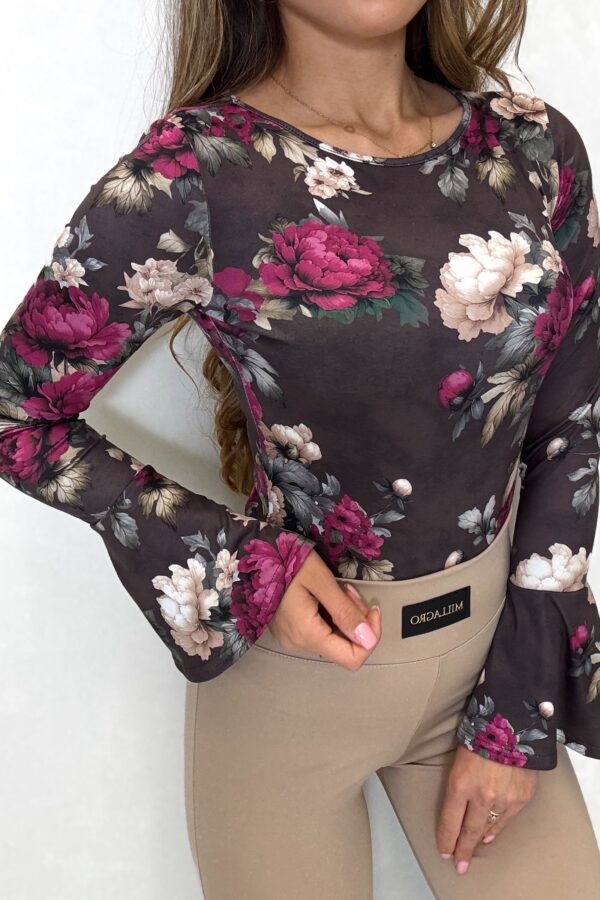 Bluzka Butter Bells print / mleczno czekoladowa