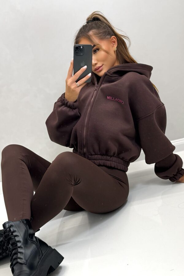 Bluza rozpinana Milla / czekoladowa