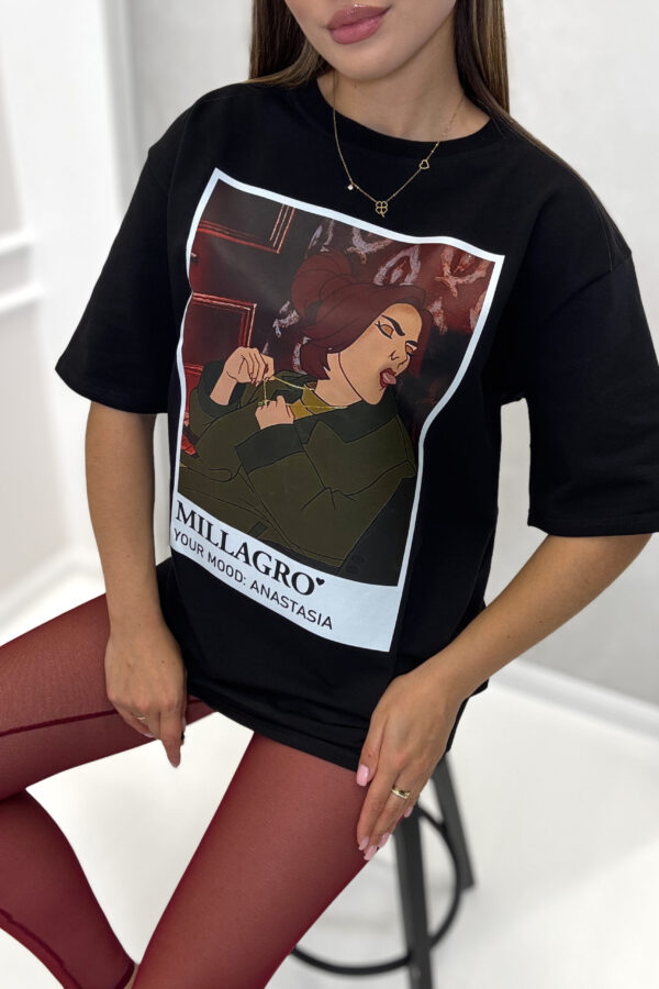 T-shirt ANASTASIA / czarny