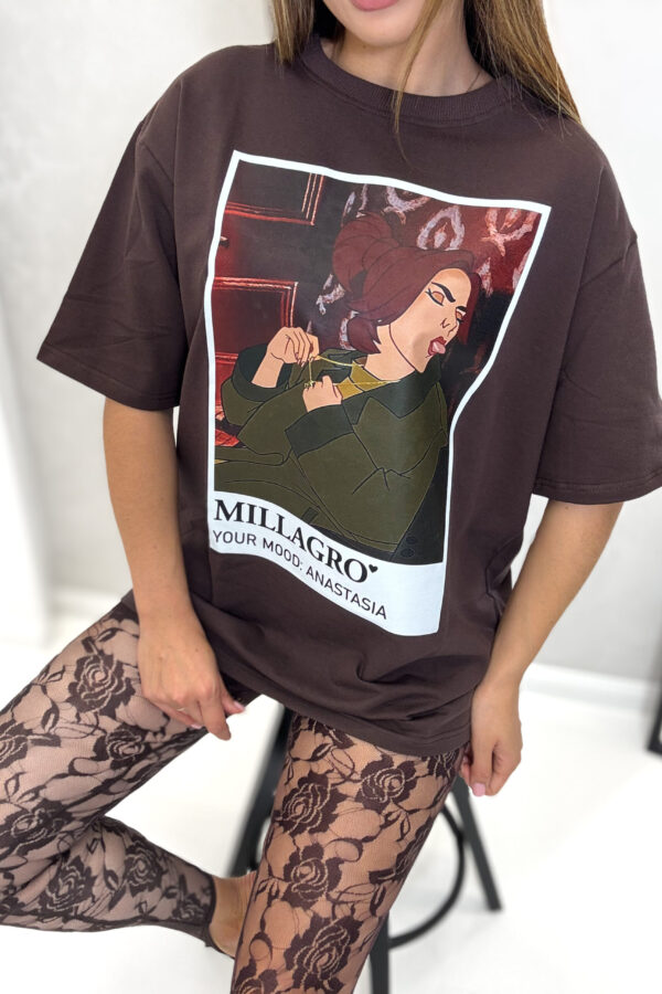 T-shirt ANASTASIA / czekoladowy