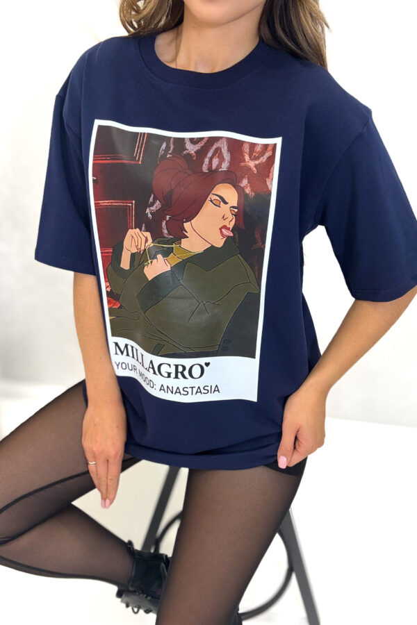 T-shirt ANASTASIA / granatowy