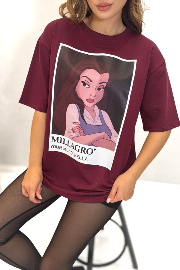 T-shirt BELLA / bordowy