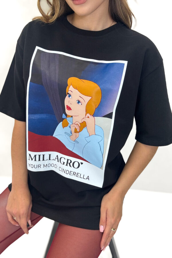 T-shirt CINDERELLA / czarny