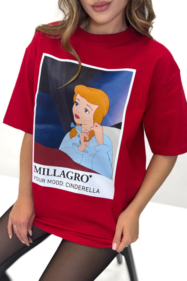 T-shirt CINDERELLA / czerwony