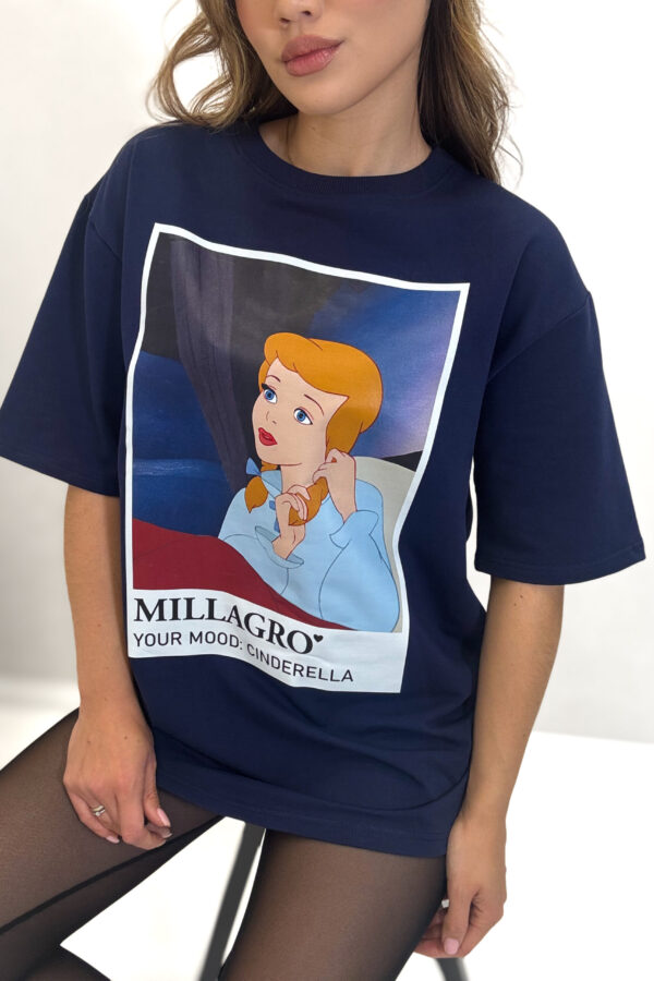 T-shirt CINDERELLA / granatowy