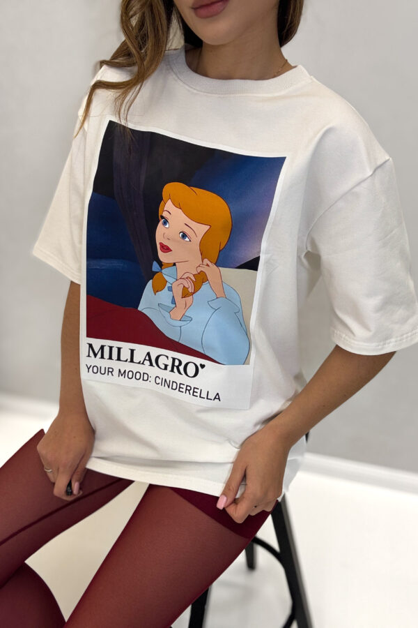 T-shirt CINDERELLA / biały
