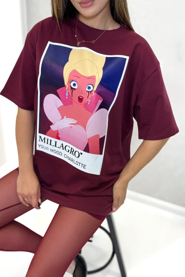 T-shirt CHARLOTTE / bordowy