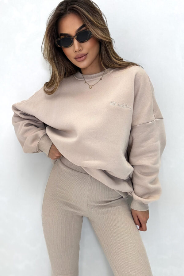 Dres Millagro Casual Set prążek / beżowy