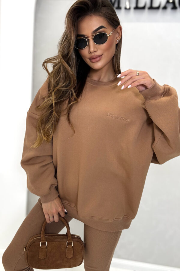 Dres Millagro Casual Set prążek / camel