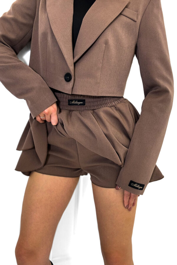 Spódnico spodenki Frill gładkie / fango