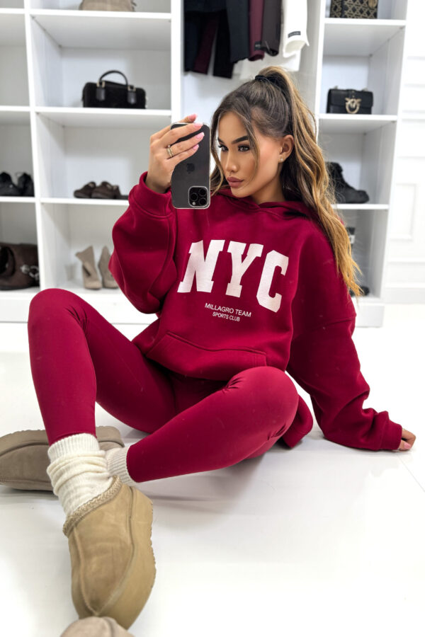 Bluza Millagro NYC / burgundowa