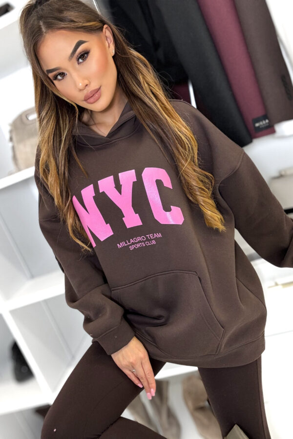 Bluza Millagro NYC / czekoladowa