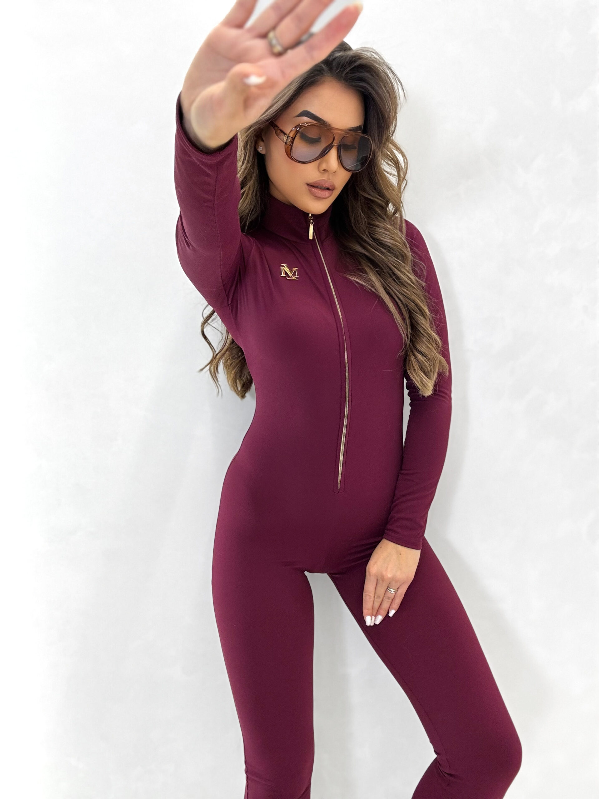 Kombinezon MILLAGRO / bordowy - obrazek 4