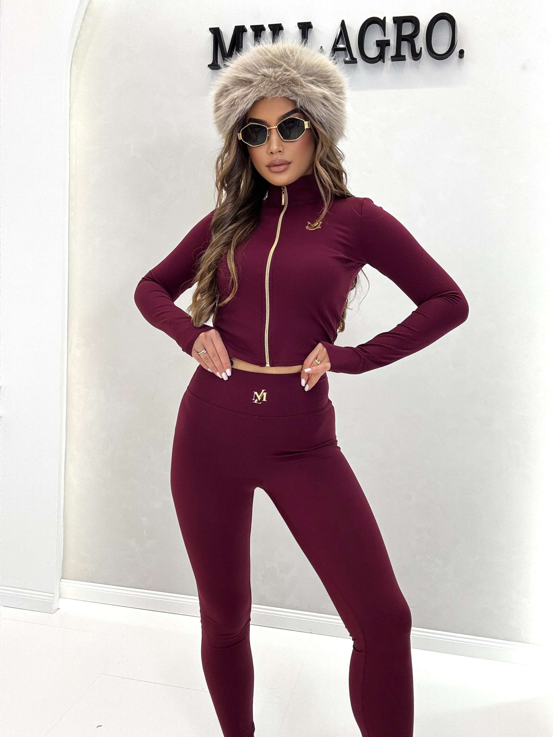 Komplet Millagro BASIC LUXE / bordowy